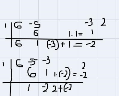 Writef(x) = 6x^3– 5x² – 3x + 2 in factored form given that f(1) = 0-example-3