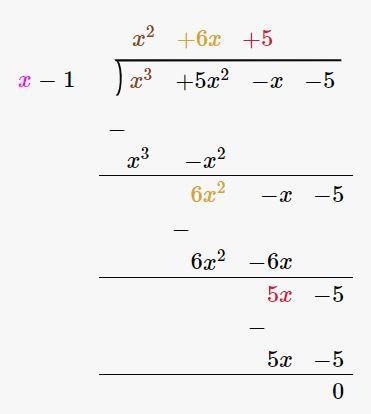 What is the complete factorization of the polynomial below?x^3+5x²-x-5O A. (x-1)(x-example-1