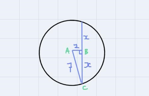 In the diagram at the right, the endpoints of the chord are thepoints where the line-example-1