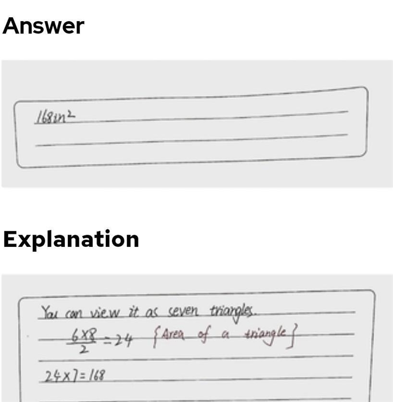 Find the area of a regular polygon with 7 sides that has a side length of 6 inches-example-1