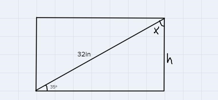 Hello I really need help with this questionA 32" flat screen television measures-example-1