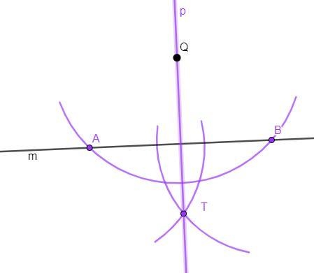 What is a necessary step for constructing perpendicular lines through a point off-example-1