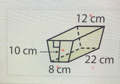 Determine the volume of the trapezoidal prism to the nearest cm-example-1