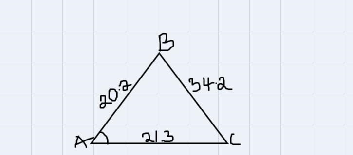 TRIGONOMETRY What is the measure of the largest angle round to the nearest hundredth-example-1