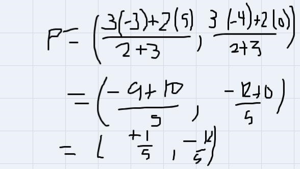 The points A(-3, -4) and B(5, 0) form a line segment. Find the coordinates of the-example-2