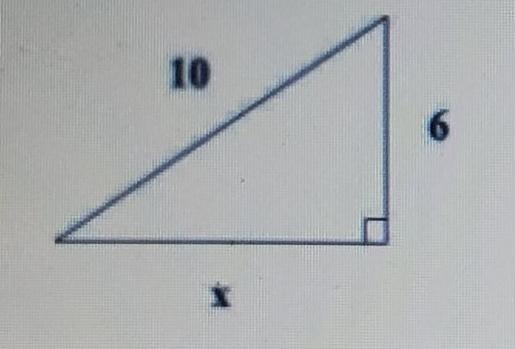 Determine the length of x. Round to the nearest tenth if necessary.-example-1