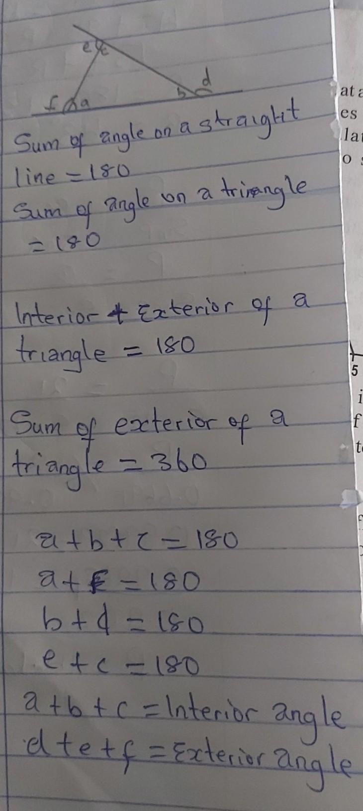 The measure of an exterior angle of a triangle is always_____.-example-1