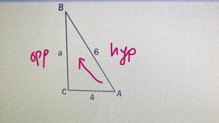 Find sin a and cos b triangle is right angle-example-1