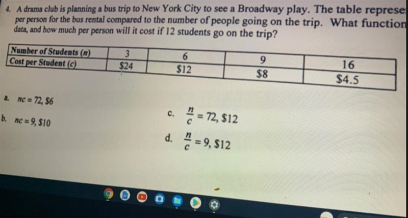 Help please: a drama club is planning a bus trip to New York City to see a broadway-example-1