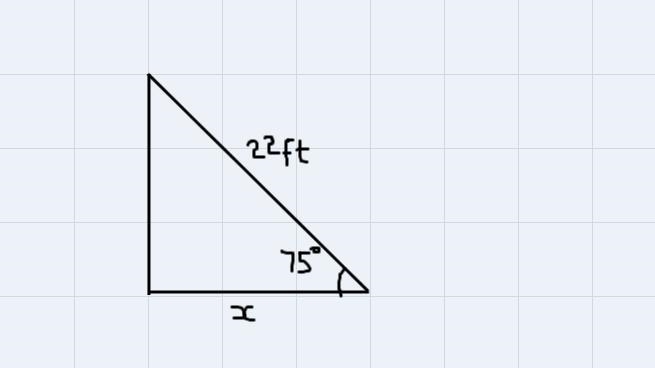 The proper angle for a ladder is about 75 degrees from the ground. Suppose you have-example-1