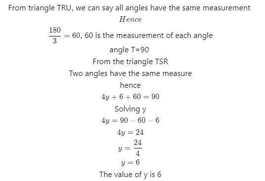 I need help finding the value of y and x in a triangle-example-1