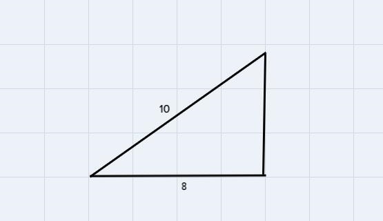 draw a right triangle that has a leg with length 8 and a hypotenuse of 10. find the-example-1