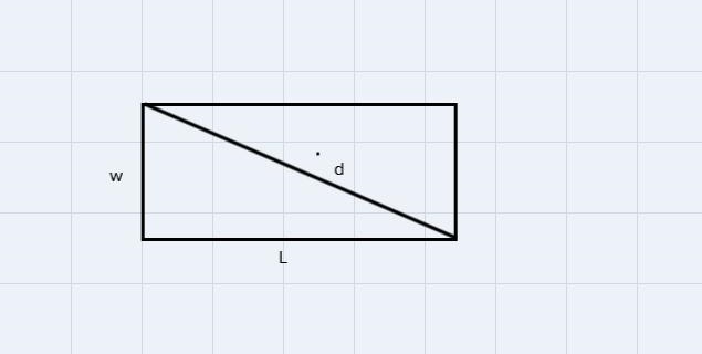 A rectangle has a diagonal of 15cm and a width of 9cm. Find its length.explain how-example-1