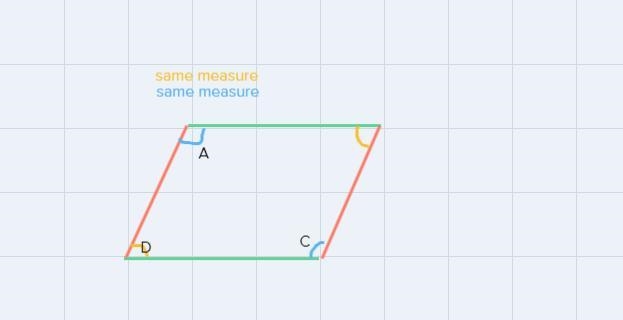 Given parallelogram ABCD, angle D = 4x + 4, and angle C = 6x + 6, find angle A. (Please-example-1