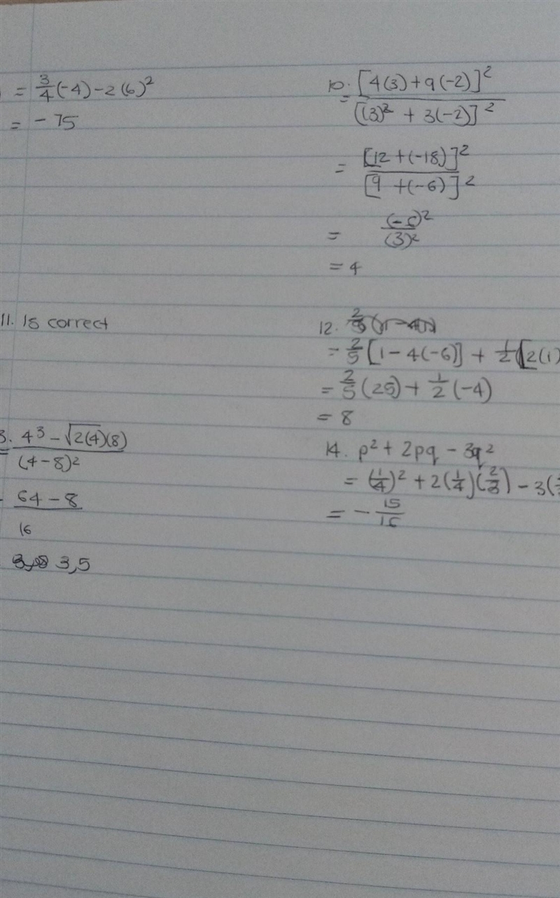 [URGENT] Evaluate each expression given the replacement values​-example-1