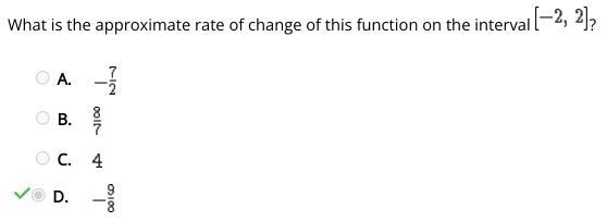 A logarithmic function, h, is plotted on the graph. What is the approximate rate of-example-1