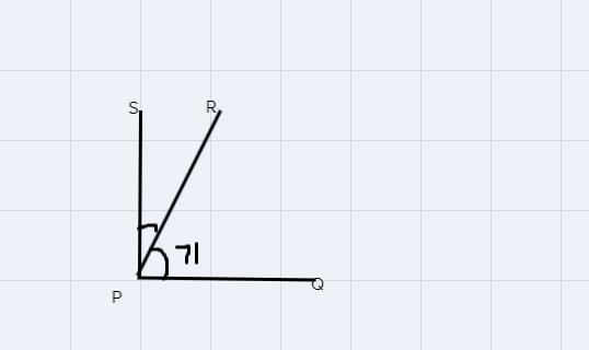 If ZQPS is a right angle and mLQPR = 71 ° . what is mZRPS-example-2