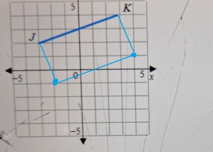 Quadrilateral JKLM is a rectangle. one side of the rectangle is shown in the figure-example-1