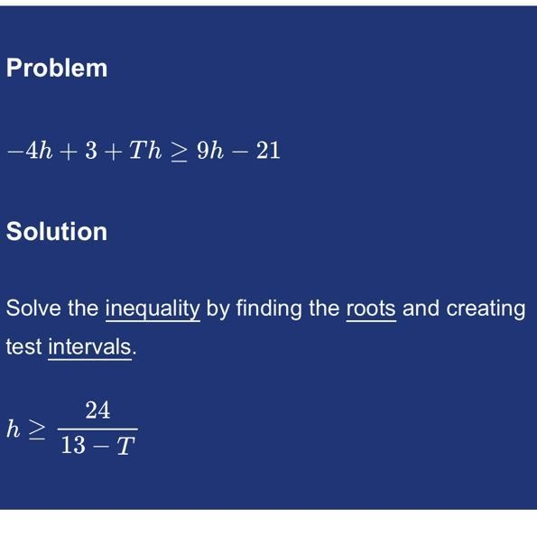 5. -4h + 3 + Th ≥ 9h - 21-example-1