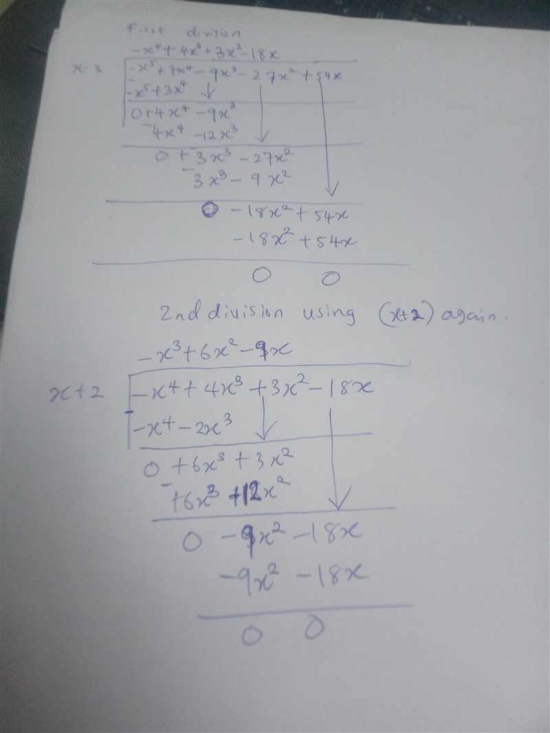 Hi, can you help me to Use long division to rewrite ((x) in factored form and find-example-1