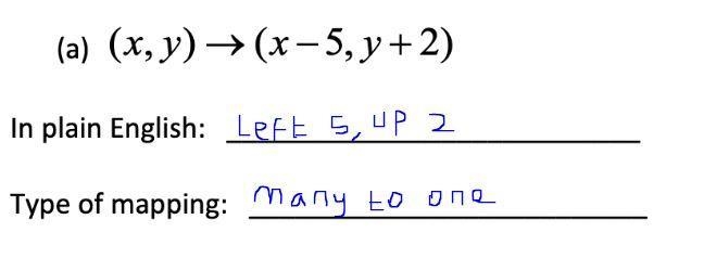 Draw the image of the given figure according to the mapping rule. Describe the mapping-example-2