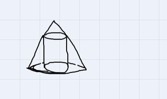 A right circular cylinder is inscribed in a right circular cone of altitude a and-example-1