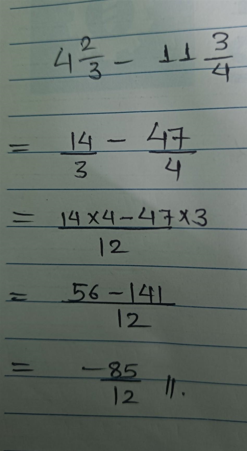 What is 4 2/3 - 1 1/3 / 4= because i cant get the right awnser-example-1