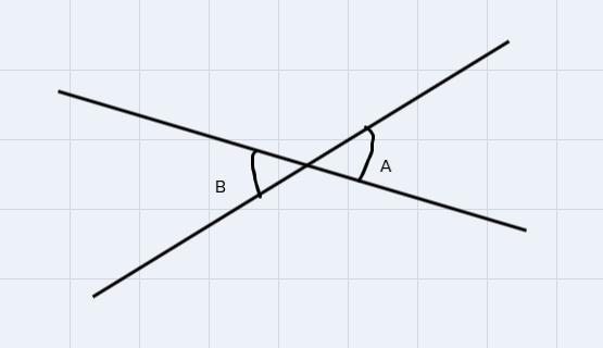 What are vertical angles? If ZA and B are vertical angles, whattrue about their measures-example-1