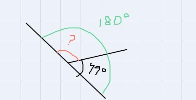 An angle measures 49∘. Find a.its supplement and b.its complement.-example-1