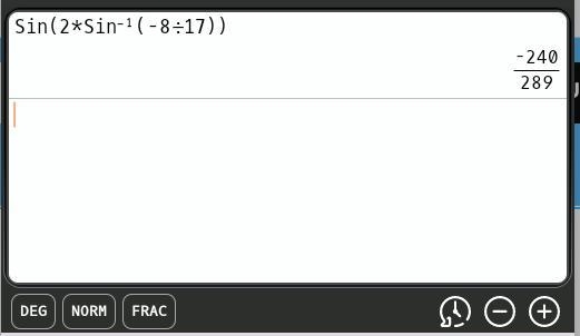 Given sin(theta) = -8/17 and pi (Picture of the problem below) (answers in picture-example-1