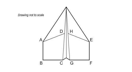 In the paper airplane shown, ABCD = EFGH , m < B = m < BCD = 90 , and m &lt-example-1