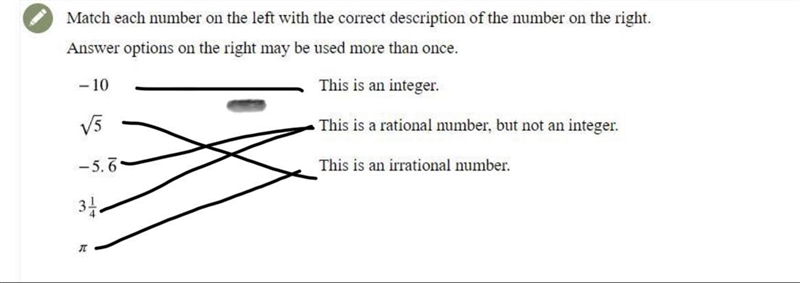 Match each number on the left with the correct description of the number on the right-example-1