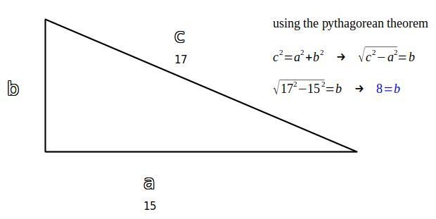 What is the length of the missing side of this triangle? A.2 B. 8 C. V2 D. 514​-example-1