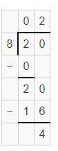 Suppose we interpret 20 ÷ 8. How many groups of 8 are in 20? Show how we think we-example-1