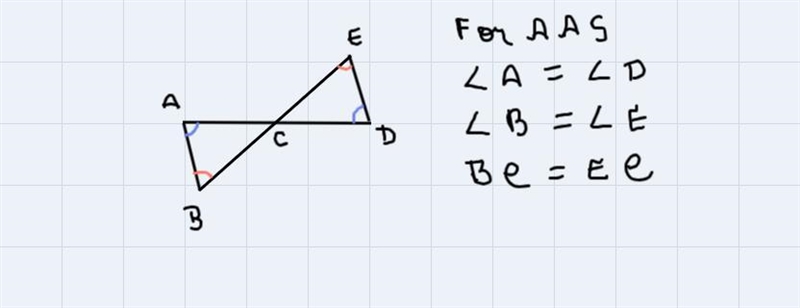 Find the values of X and Y that prove the two triangles are congruent using the AAS-example-1