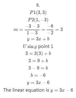 Writing linear equations (2,-2) and (0,-1)-example-2