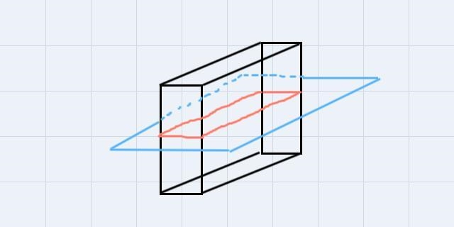 Find the shape resulting from the cross-section of the following figure:-example-1