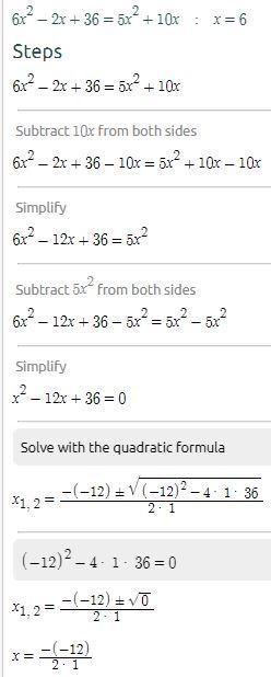 Which of the following are solutions to the equation below?Check all that apply.6x-example-1