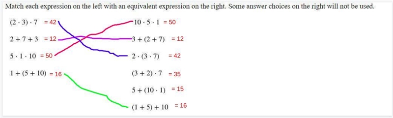 Match each expression on the left with an equivalent expression on the right. Some-example-1