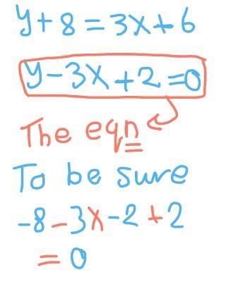 What is an equation of the line that passes through the points (-2, -8) and has a-example-2