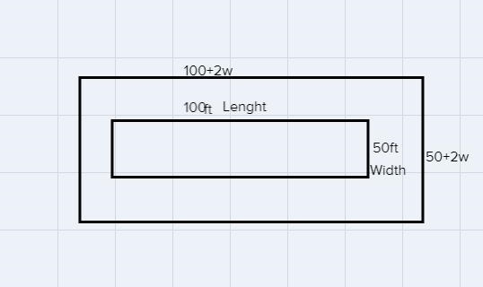 DetailsA farmer has a 100 ft by 50 ft rectangular field that he wants to increase-example-1