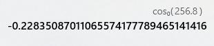 What is the value of cos(256°48') to the nearest hundredth?-example-1