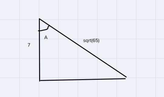 Given sec A = √65/ 7 and that angle A is in Quadrant I, find the exact value of csc-example-1