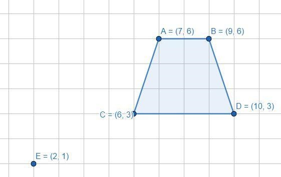 Dilate the figure about the given point a scale factor of 2.-example-1