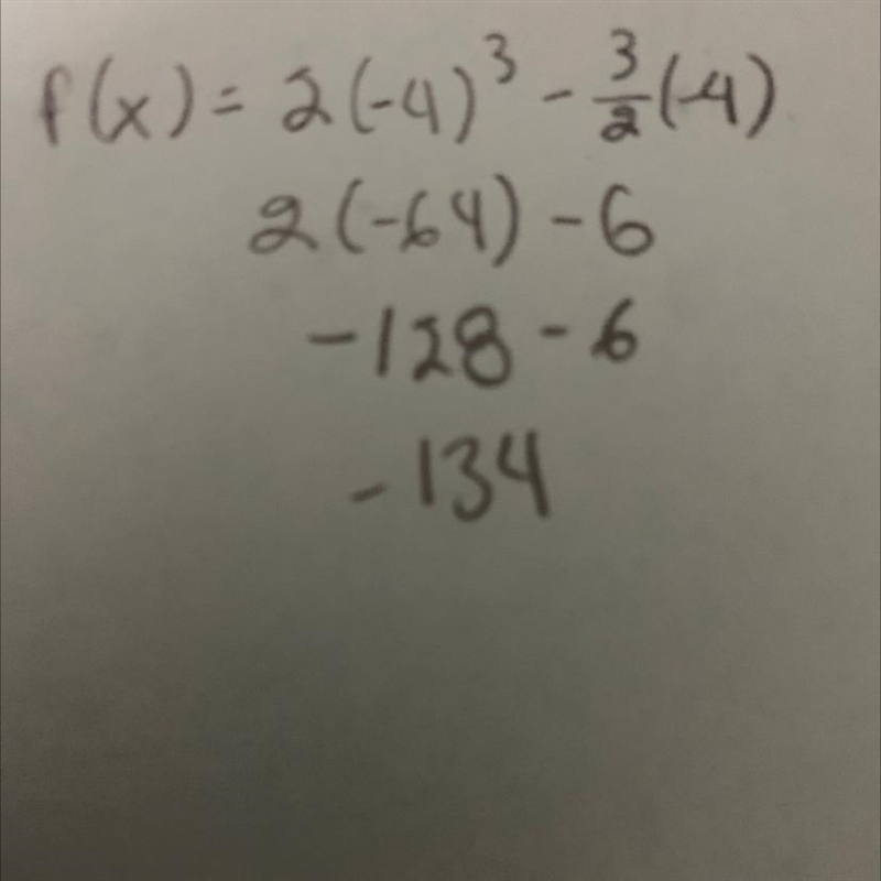 Given the function: f(x) = 2x³-3/2x, find f(-4).-example-1