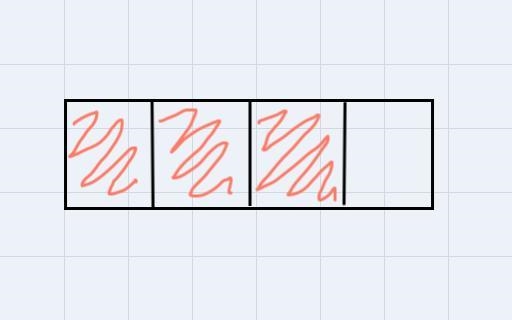 the diagram shows 3/4 of a fraction strip shaded. Mary erases some of the shading-example-1