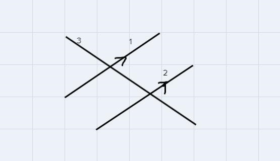 Sketch the figure described. Two lines that do not intersect, and a third line that-example-1