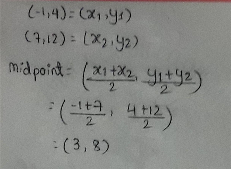 What is the midpoint between (-1,4) and (7,12)-example-1