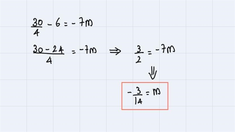 Solve for k and m. 6k +7m=6 and 2k +7m =1-example-4