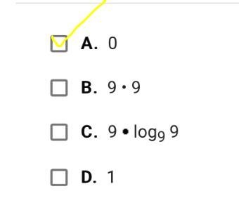 Which expressions are equivalent to the one below? Check all that apply.log9 1 log-example-3